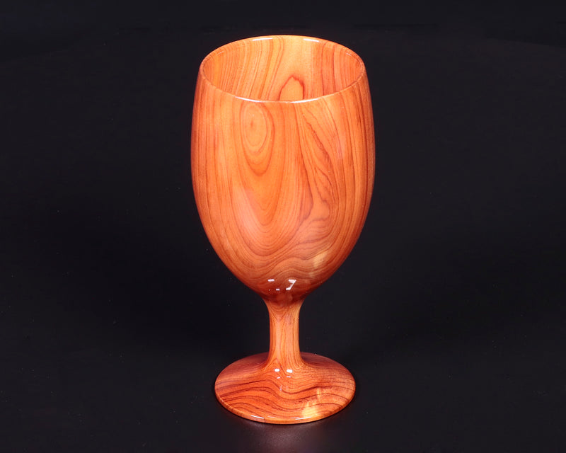 ろくろ木工 伝統工芸士 西川嵩 製作 貝塚息吹材製 ワイングラス NSWGS-KI-307-01