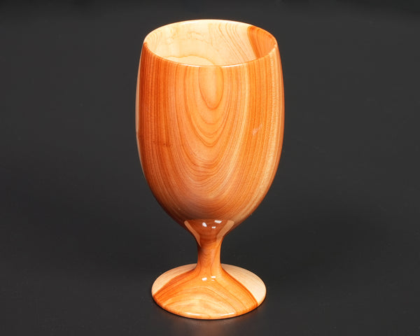 ろくろ木工 伝統工芸士 西川嵩 製作 貝塚息吹材製 ワイングラス NSWGS-KI-307-04