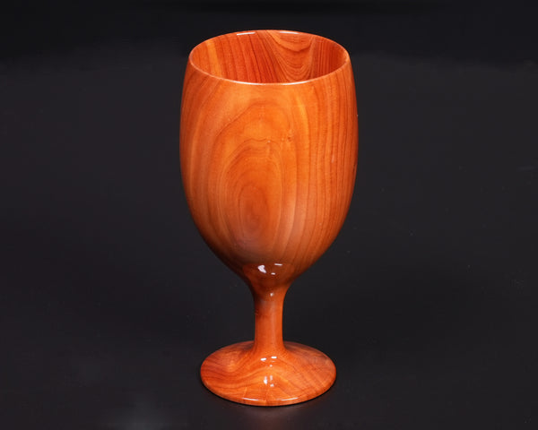 ろくろ木工 伝統工芸士 西川嵩 製作 貝塚息吹材製 ワイングラス NSWGS-KI-307-06