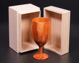 Traditional craftsman Mr.takashi NISHIKAWA made Kaizuka-Ibuki wood [Juniperus chinensis] Wine glass NSWGS-KI-307-06