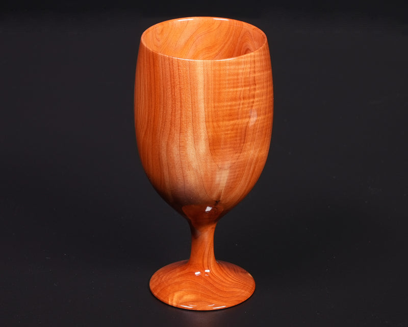 Traditional craftsman Mr.takashi NISHIKAWA made Kaizuka-Ibuki wood [Juniperus chinensis] Wine glass NSWGS-KI-307-07