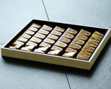 Shogi pieces craftsman "Fu-getsu 富月" made Satsuma-hon-tsuge (Satsuma boxwood) Kujaku-moku (Peacock pattern wood grain), Kinki (Kinki script), Mori-age(embossed) Shogi pieces SHK-FG510-03