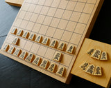Shogi pieces craftsman "Sou-getsu 宗月" made Mikurajima-hon-tsuge (Mikura Island grown boxwood), Masame, Shokko-sho (Shokko script), Filled-in Decorative Techniques Shogi pieces SHK-SG510-01