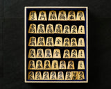 Shogi pieces craftsman "Sou-getsu 宗月" made Mikurajima-hon-tsuge (Mikura Island grown boxwood), Ara-Aka-Masa, Kinki (Kinki script), Mori-age(embossed) Shogi pieces SHK-SG510-02