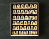 Shogi pieces craftsman "Sou-getsu 宗月" made Mikurajima-hon-tsuge (Mikura Island grown boxwood), Aka-masa (strong reddish color and straight wood grain), Kiyoyasu-sho (Kiyo-yasu script), Mori-age(embossed) Shogi pieces SHK-SG510-03