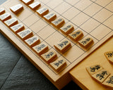 Shogi pieces craftsman "Sou-getsu 宗月" made Mikurajima-hon-tsuge (Mikura Island grown boxwood), Aka-masa (strong reddish color and straight wood grain), Kiyoyasu-sho (Kiyo-yasu script), Mori-age(embossed) Shogi pieces SHK-SG510-03