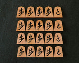 駒師 勝月（しょうげつ）作 御蔵島本黄楊 柾目杢入り 彫埋駒 魚龍一字 SHK-SG602-01