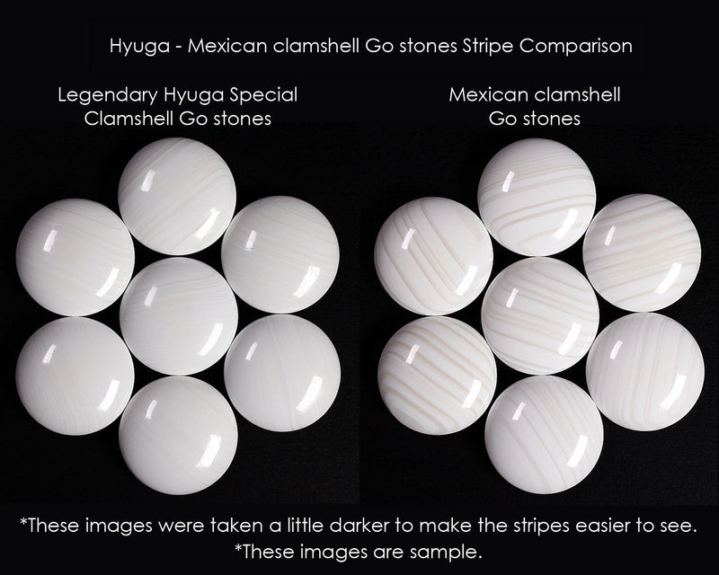 Releasing Stored Go Equipment Summer Sale 408-HGS-06 Legendary Hyuga Special Clamshell Go Stones, Snow grade, Size 32 *Repaired product