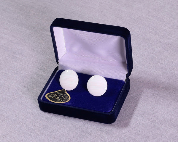 Diameter 21.9 mm Clamshell Go stones made earrings /L 2405-HMD-04