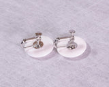 Diameter 21.9 mm Clamshell Go stones made earrings