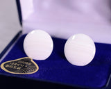 Diameter 21.9 mm Clamshell Go stones made earrings / L 309-SW-13