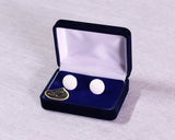 Diameter 17 mm Clamshell Go stones made earrings / M 2405-HMD-03