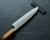 Yamawaki Cutlery Sakai Knife [Go-uma-no-suke Yoshihiro] HAP40 Wari-komi Gyuto Chef’s Knife 210mm with Oak Octagonal Burnt Lacquer Handle