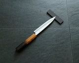 Yamawaki Cutlery Sakai Knife [Go-uma-no-suke Yoshihiro] HAP40 Wari-komi Petty knife 150 mm with Oak Octagonal Burnt Lacquer Handle