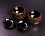 Traditional Art Craft "Tsugaru-nuri / Kara-nuri" finish Go Bowls