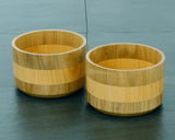 Go bowls craftsman "懐志 / Kai-shi" made "二色 / Ni-shiki (Zelkova + pagoda tree / Two-tone color combination)" Go bowls