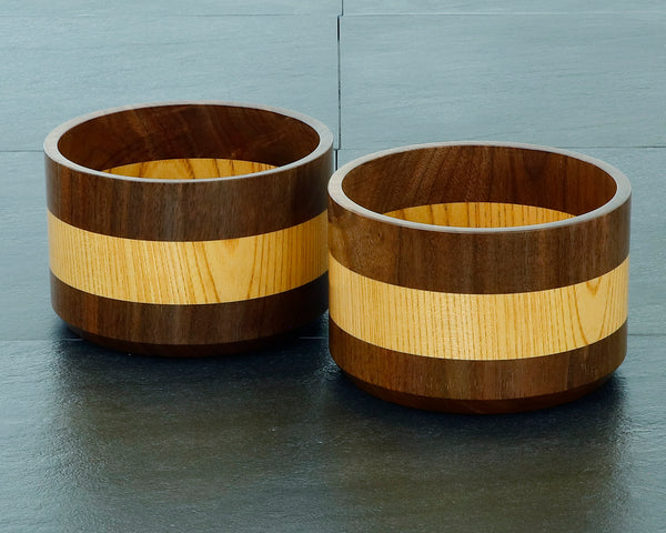 Go bowls craftsman "懐志 / Kai-shi" made "二色 / Ni-shiki (Zelkova + Walnut / Two-tone color combination)" Go bowls