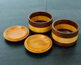 Go bowls craftsman "懐志 / Kai-shi" made "二色 / Ni-shiki (Zelkova + Walnut / Two-tone color combination)" Go bowls