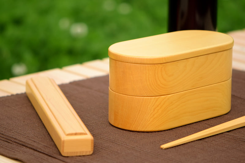 Handmade Kaya wood Craft "Hon Kaya 2-drawer Lunch Box"