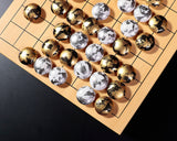 Dazzling Go stones "KIRAMEKI" Board craftsman Mr.Keiji miwa made 9*9-ro Go board 3 piece Go set KRM307-01