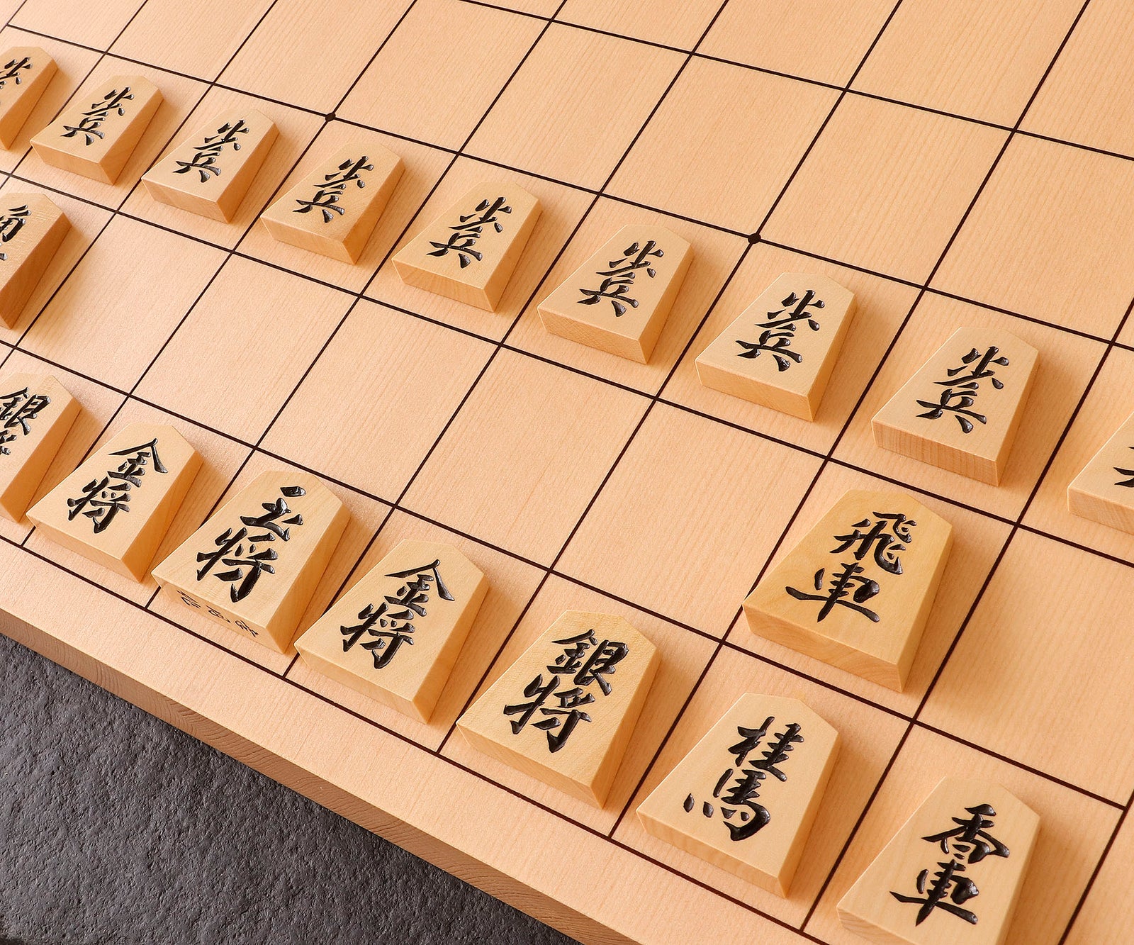 駒師 幸月（こうげつ）作 御蔵島本黄楊 柾目 魚龍 手彫り将棋駒 SKM