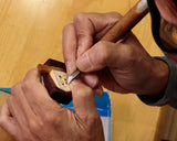 Shogi pieces craftsman "Kou-getsu 幸月" made Mikurajima-hon-tsuge (Mikura Island grown boxwood) Masame, "Syokkou-syo 蜀紅書" (Syokkou script) Engraved Shogi pieces