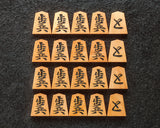 Shogi pieces craftsman "Kou-getsu 幸月" made Mikurajima-hon-tsuge (Mikura Island grown boxwood) Masame, "Syokkou-syo 蜀紅書" (Syokkou script) Engraved Shogi pieces
