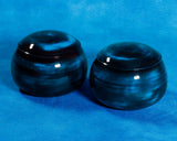 "Maeda Blue" Lacquer Finish Go bowls for size ~34 Go stones JAC-MDS-410-04