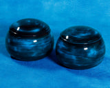 "Maeda Blue" Lacquer Finish Go bowls for size ~34 Go stones JAC-MDS-410-04