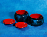 "Maeda Blue" Lacquer Finish Go bowls for size 36 - 40 Go stones JAC-MDS-410-05