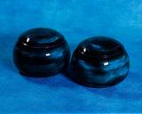 "Maeda Blue" Lacquer Finish Go bowls for size 36 - 40 Go stones JAC-MDS-410-06