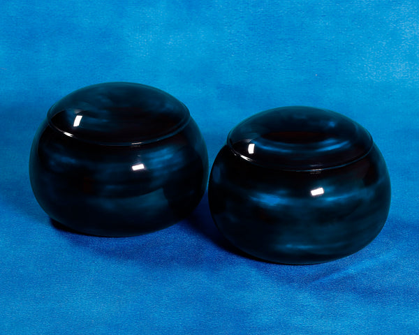 "Maeda Blue" Lacquer Finish Go bowls for size 36 - 40 Go stones JAC-MDS-410-06