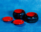 "Maeda Blue" Lacquer Finish Go bowls for size 36 - 40 Go stones JAC-MDS-410-06