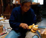 Go board craftsman Mr. Keiji MIWA made Japan grown Hon kaya 2.0-Sun (62mm thick) Kiura 1-piece Table Go Board No.78041
