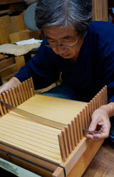 Go board craftsman Mr. Keiji MIWA made Japan grown Hon kaya 1.8 sun Tenchi-masa 1-piece Table Go Board No.78028