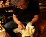 511-MGB-07 Board craftsman Mr. Miwa made Shin-kaya (Spruce wood) Tachi-mori finish Go board with legs Size 50(Thick about 145 mm)