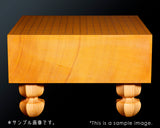 511-MGB-07 Board craftsman Mr. Miwa made Shin-kaya (Spruce wood) Tachi-mori finish Go board with legs Size 50(Thick about 145 mm)