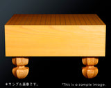 511-MGB-07 Board craftsman Mr. Miwa made Shin-kaya (Spruce wood) Tachi-mori finish Go board with legs Size 50(Thick about 145 mm)