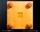 511-MGB-07 Board craftsman Mr. Miwa made Shin-kaya (Spruce wood) Tachi-mori finish Go board with legs Size 50(Thick about 145 mm)