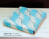 『January 5th "Igo Day" Celebration SALE Part2』512-GCC-01 Nishijin textile cover for table Go board 1.7～2.0-Sun Luxurious fabric cover Sakura Tsuyushiba (Cherry Blossom Dew on Grass) Blue