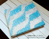 『January 5th "Igo Day" Celebration SALE Part2』512-GCC-01 Nishijin textile cover for table Go board 1.7～2.0-Sun Luxurious fabric cover Sakura Tsuyushiba (Cherry Blossom Dew on Grass) Blue