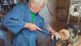 Traditional craftsman Mr.takashi NISHIKAWA made Kurokaki[black persimmon] Wine glass JAC-NSK-508-KKWG-02