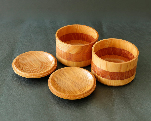 Go bowls craftsman "懐志 / Kai-shi" made "二色 / Ni-shiki (zelkova + zelkova / Two-color combination)" Go bowls
