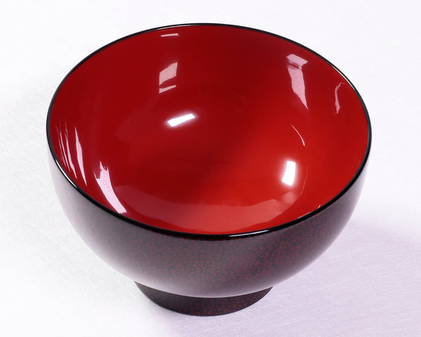 Traditional craft "Tsugaru-nuri / Nanako-nuri" finish "soup bowl/black base color"