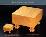 "Go Stones Day" 7th anniversary Sale 404-MBL-07 8mm diameter Go stones, Go board with legs and Go bowls 3piece Go set