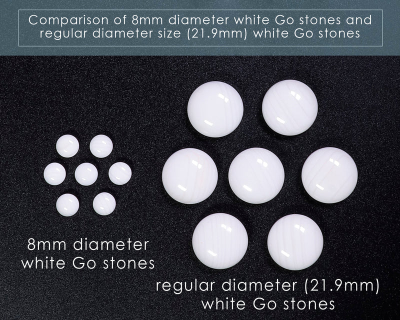 "Go Stones Day" 7th anniversary Sale 404-MBL-02 8mm diameter Go stones, Go board with legs and Go bowls 3piece Go set