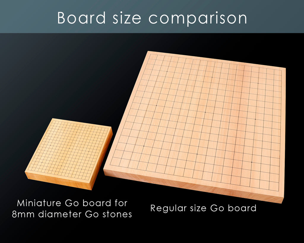 Hyuga Kaya Go board for 8mm diameter Go stones 3piece Go set 406-8M-07 ...