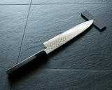 Yamawaki Cutlery Sakai Knife [Go-uma-no-suke Yoshihiro] SPG-STRIX Wari-komi Damascus Gyuto knife 210 mm with Ebony Handle