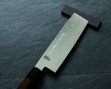 Yamawaki Cutlery Sakai Knife [Go-uma-no-suke Yoshihiro] SPG-STRIX Wari-komi Damascus Nakiri vegetable knife 180 mm with Ebony Handle
