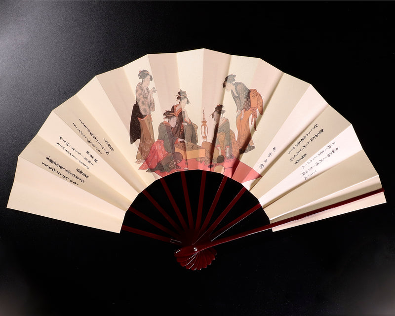 Nihon Ki-in "A Go game of Kansei Five Beauties" decorative Fan